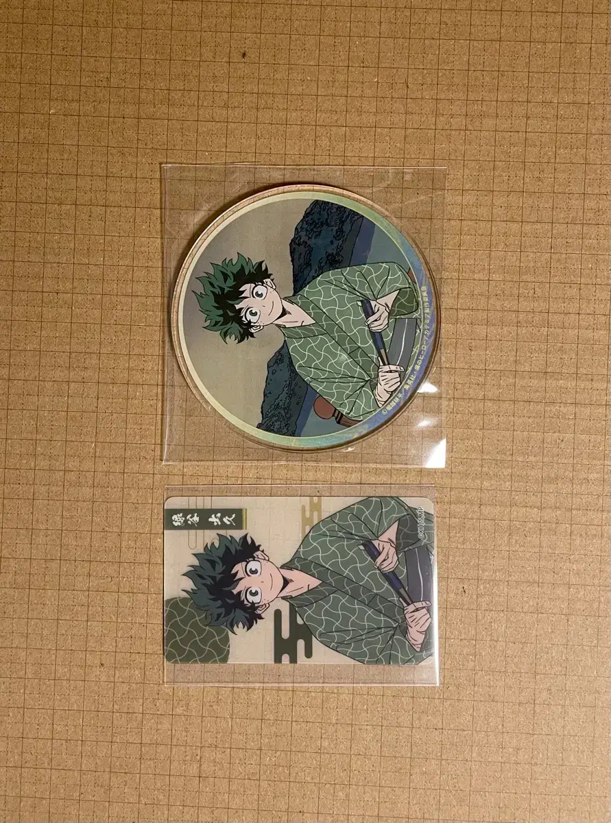 Hiroaka Yukata Midoriya Acrylic Coaster Clear Card Bulk