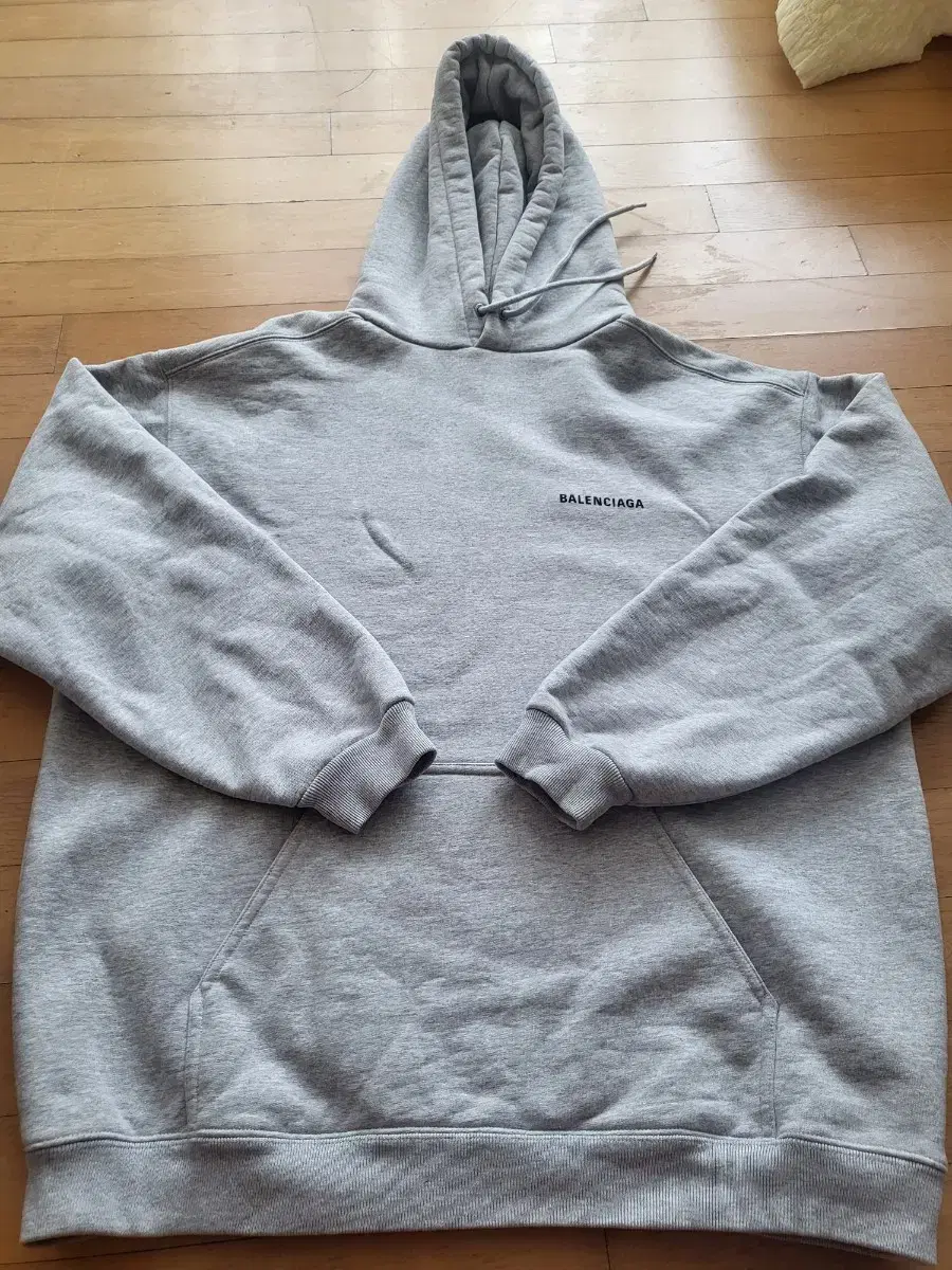 Balenciaga Back Logo Hoodie Gray M