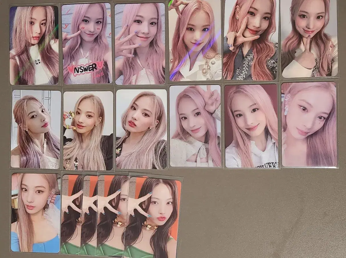 Former member of NMIXX jini choi yunjin photocard bulk wts Pink Hair