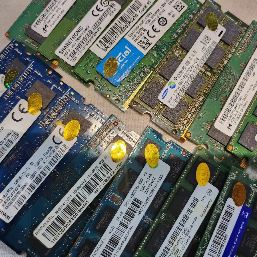 노트북용 ddr3 4g 10600 3장