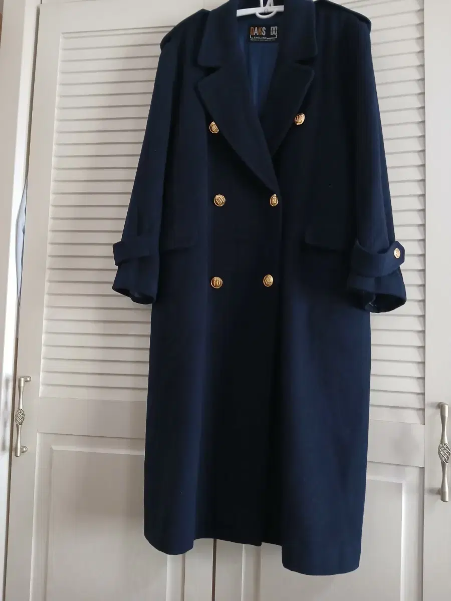 Daks England Daks Englald Navy Wool 100 Long Coat