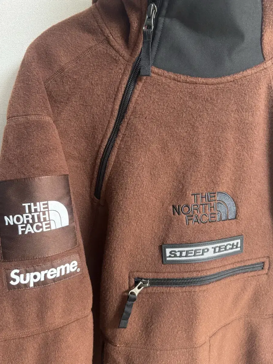 Supreme x The North Face SteepTech Fleece Hooded Schno Furless Anorak Jacket M