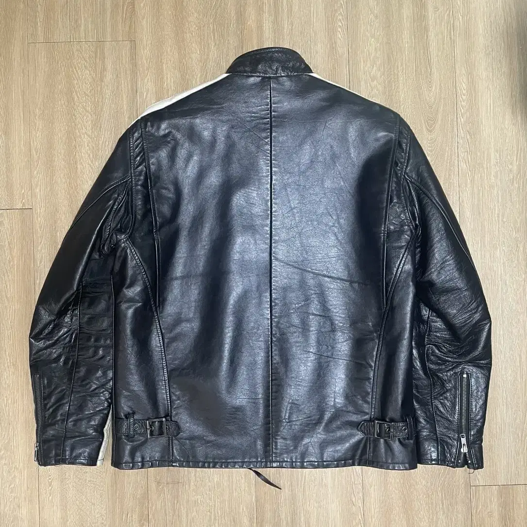 [M/L] Liugoo Leathers 빈티지 소가죽 카페라이더 자켓