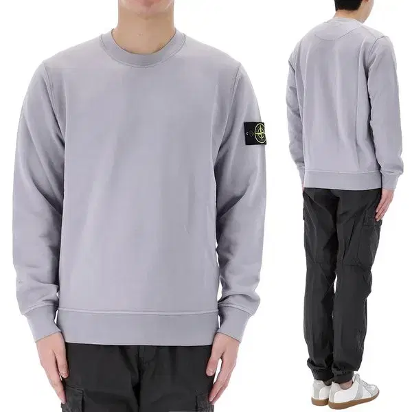 Stone Island Cotton Fleece Garment Dyed Sweatshirt Gray