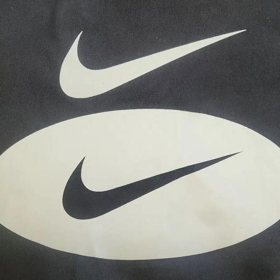 NIKE 나이키 더블스우시 스판 맨투맨(검흰)