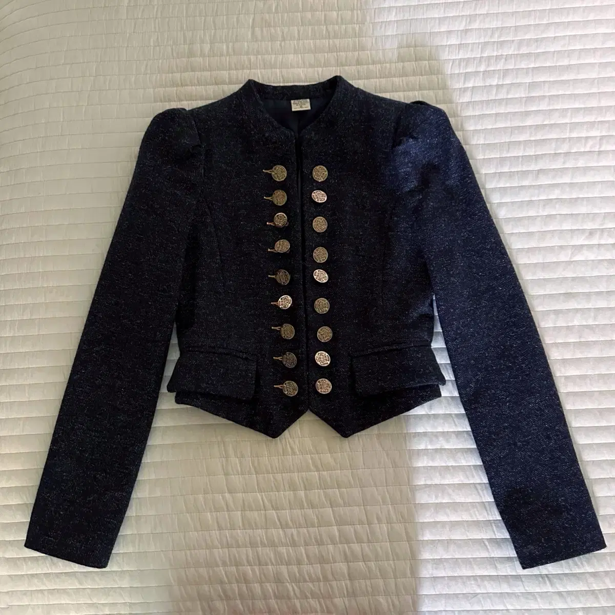 Vtg button crop jacket