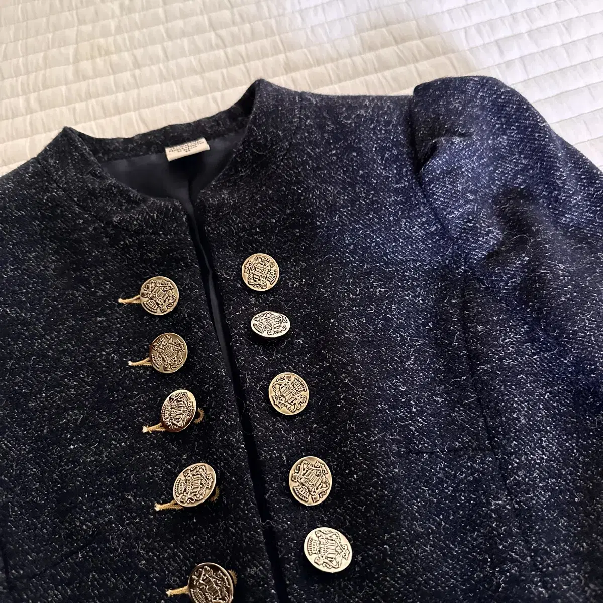 Vtg button crop jacket