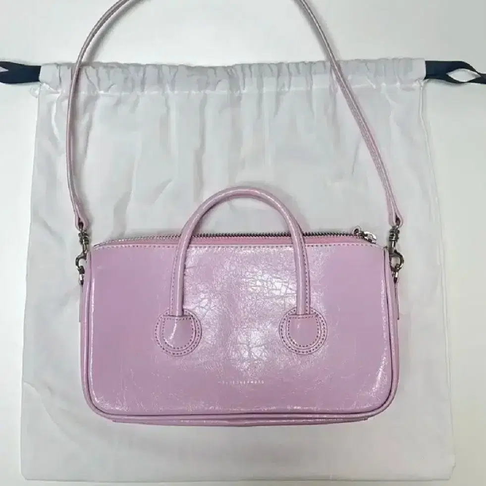 마지셔우드 zipper small (pink crinkle)