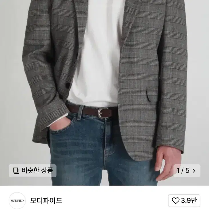 모디파이드 글렌체크 블레이져