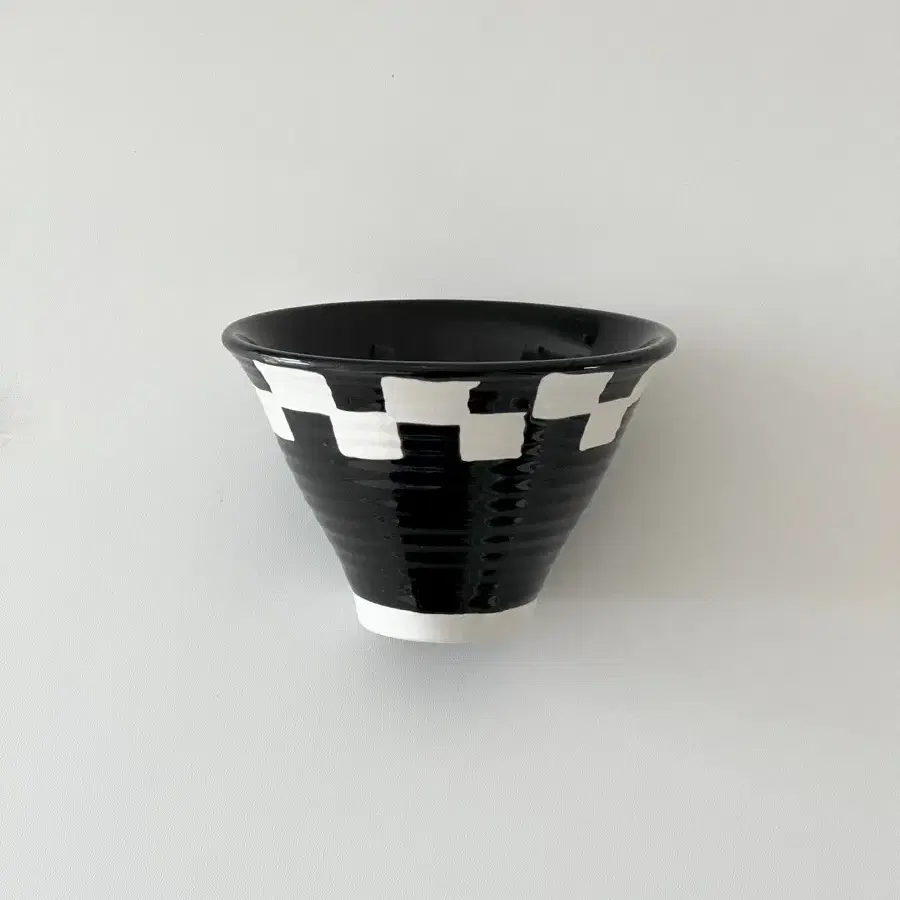 Black Checkerboard bowl / 밥공기 덮밥그릇 시리얼볼