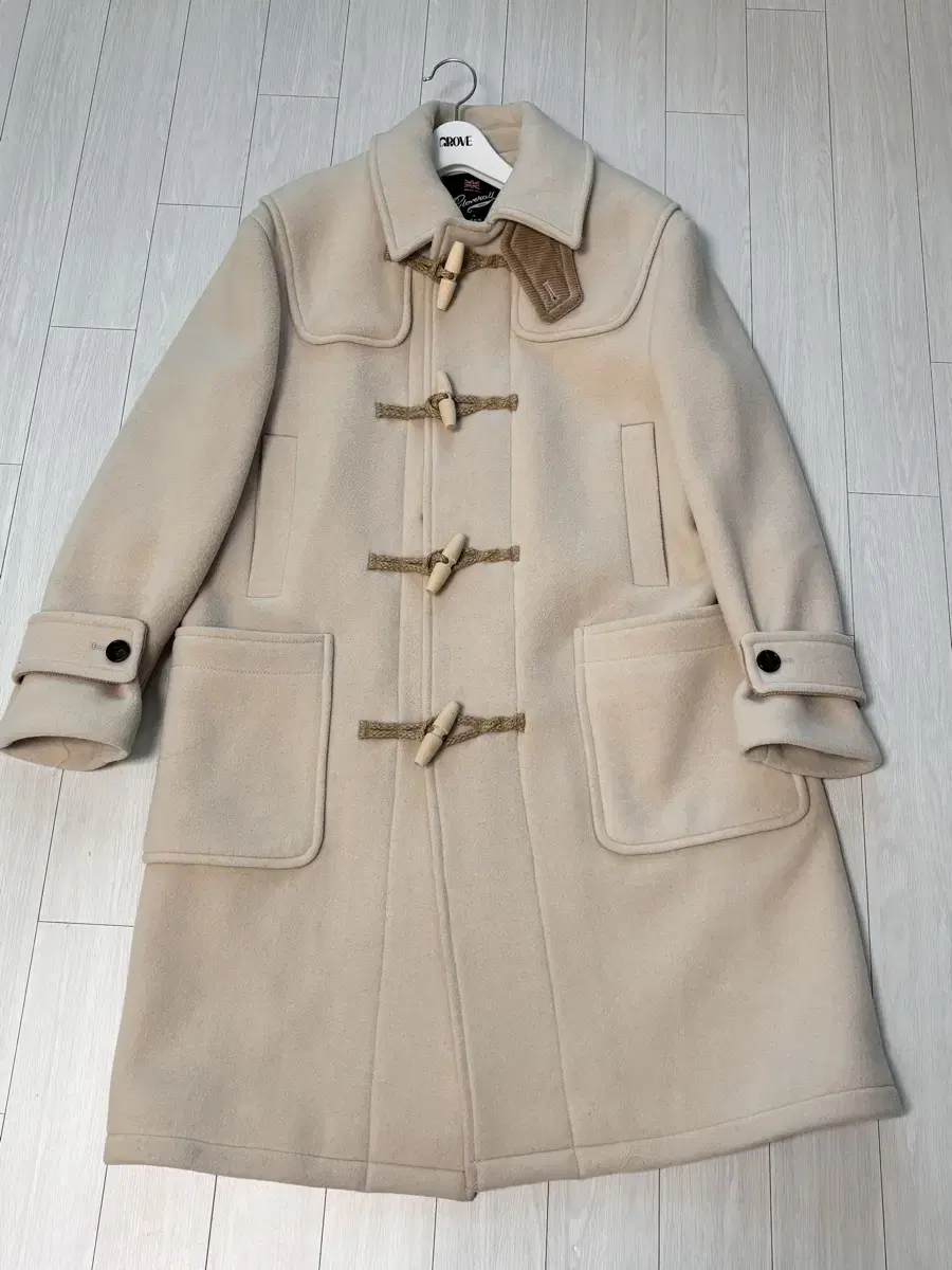 gloverall x spao tteokboki coat cream color 95