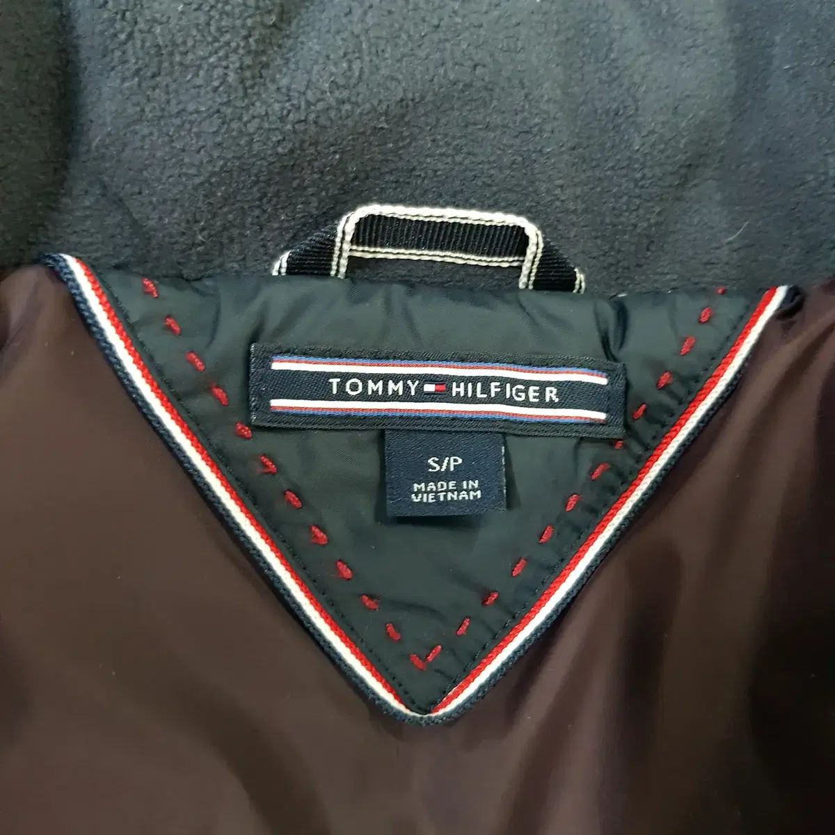 TOMMY HILFIGER 모자 탈부착 여성 다운 패딩 S