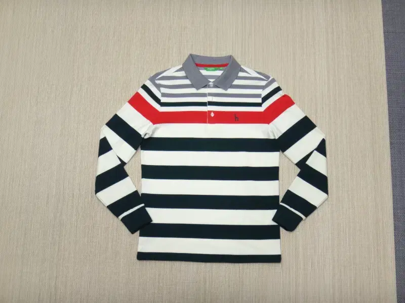 (M/95) Hedges Golf Block Pattern Kara Neck Long Sleeve T-Shirt