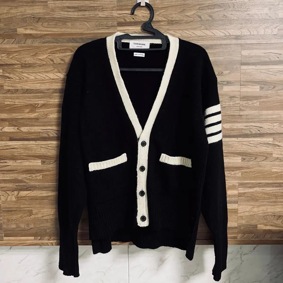 [Same day shipping] Thom Browne Mohair Cardigan Black (3)