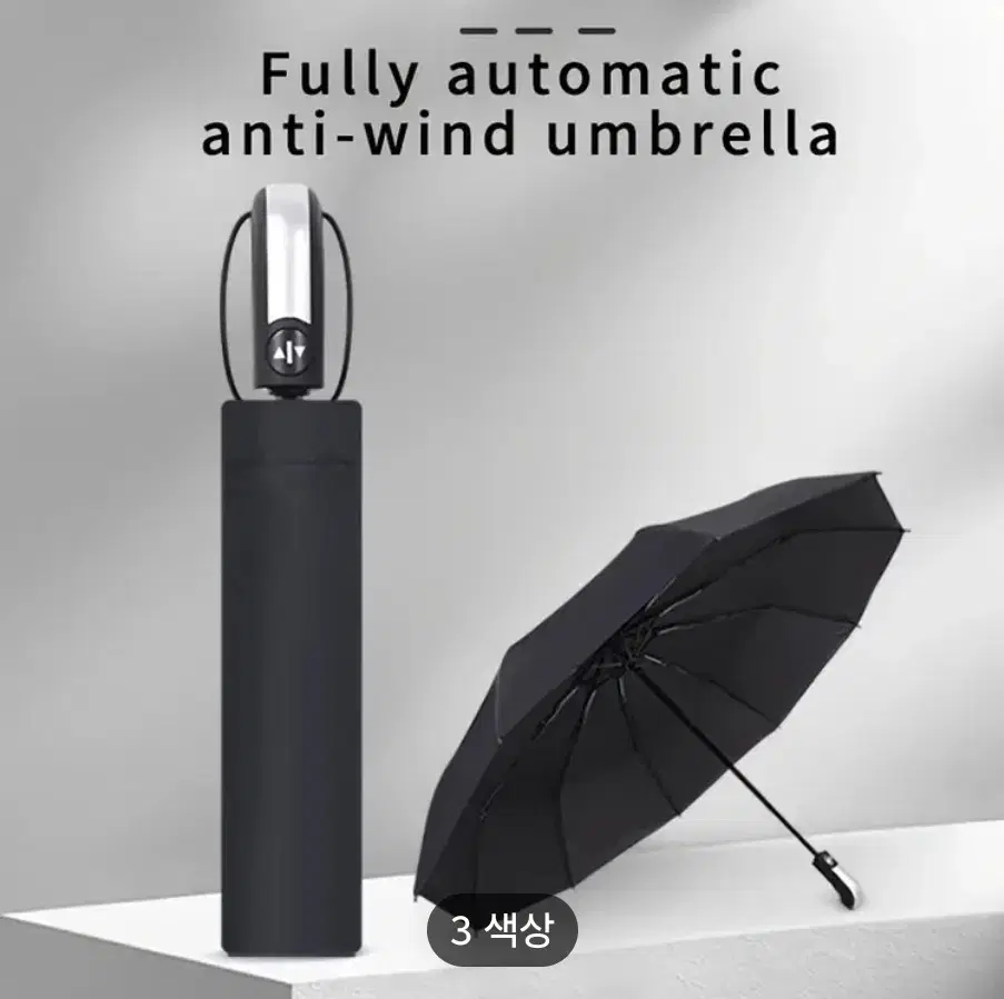 Waterproof Auto Open and Close Umbrella- Durable 10-prong windproof, unisex. Black