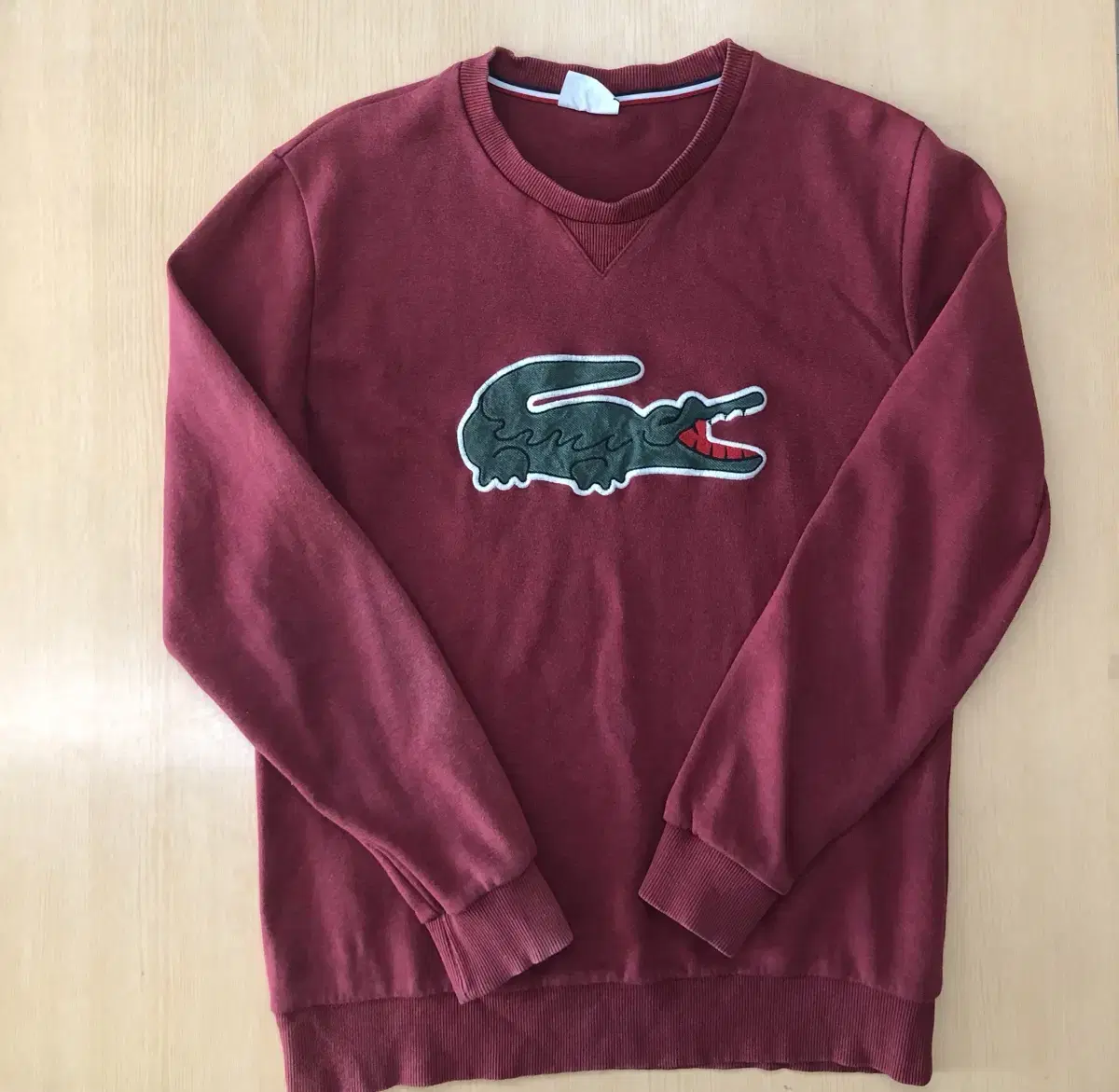 Size 3 Lacoste Biker Big Logo Burgundy Genuine