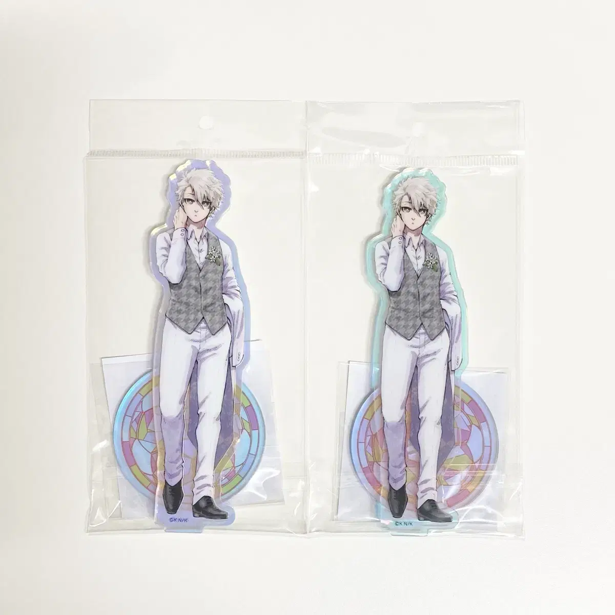 BLUELOCK Nagi Seishiro's original painting White Suit acrylic stand Original painting by BLUELOCK