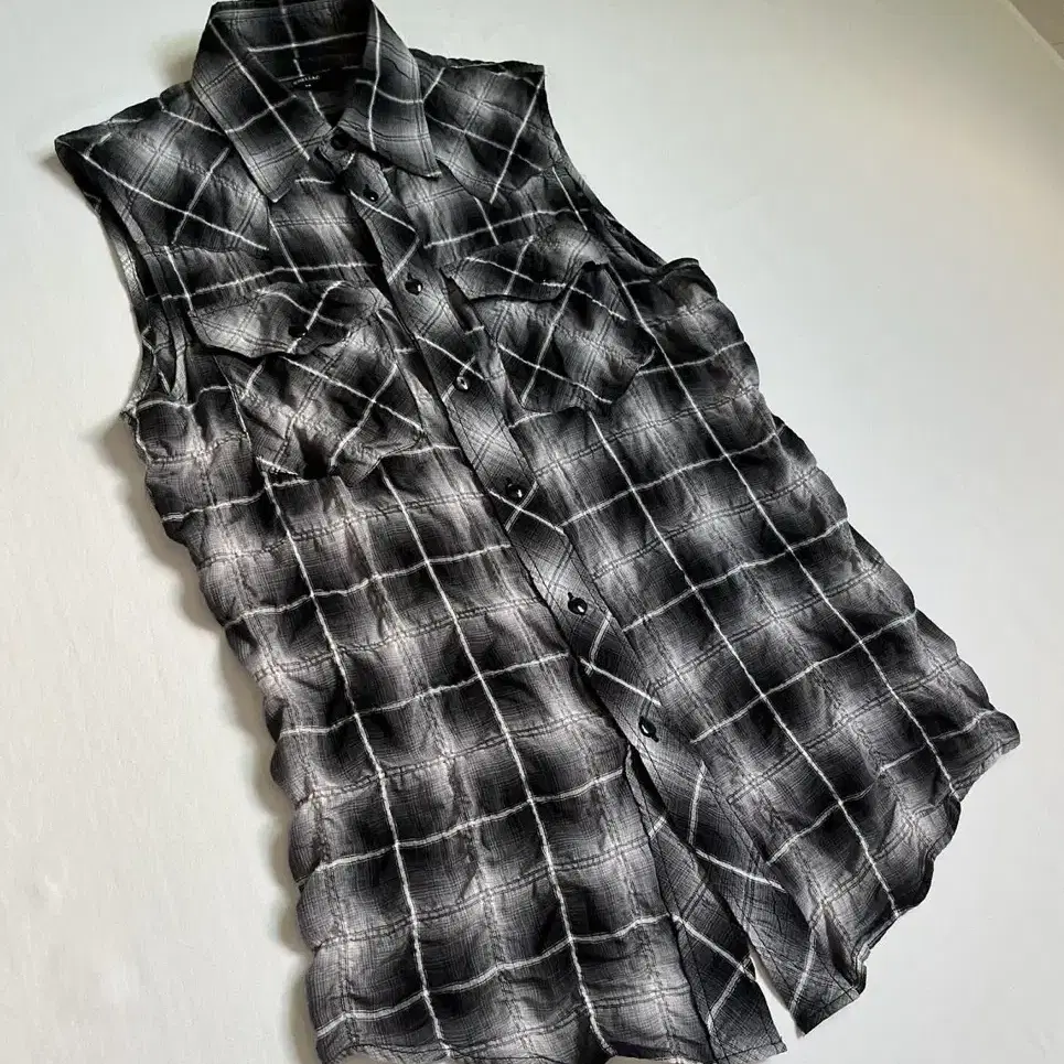 Shellac Layered Wrinkle Check Shirt