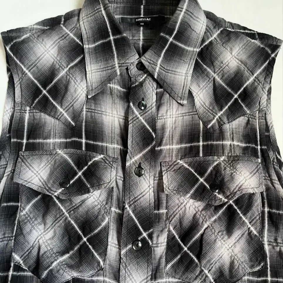 Shellac Layered Wrinkle Check Shirt