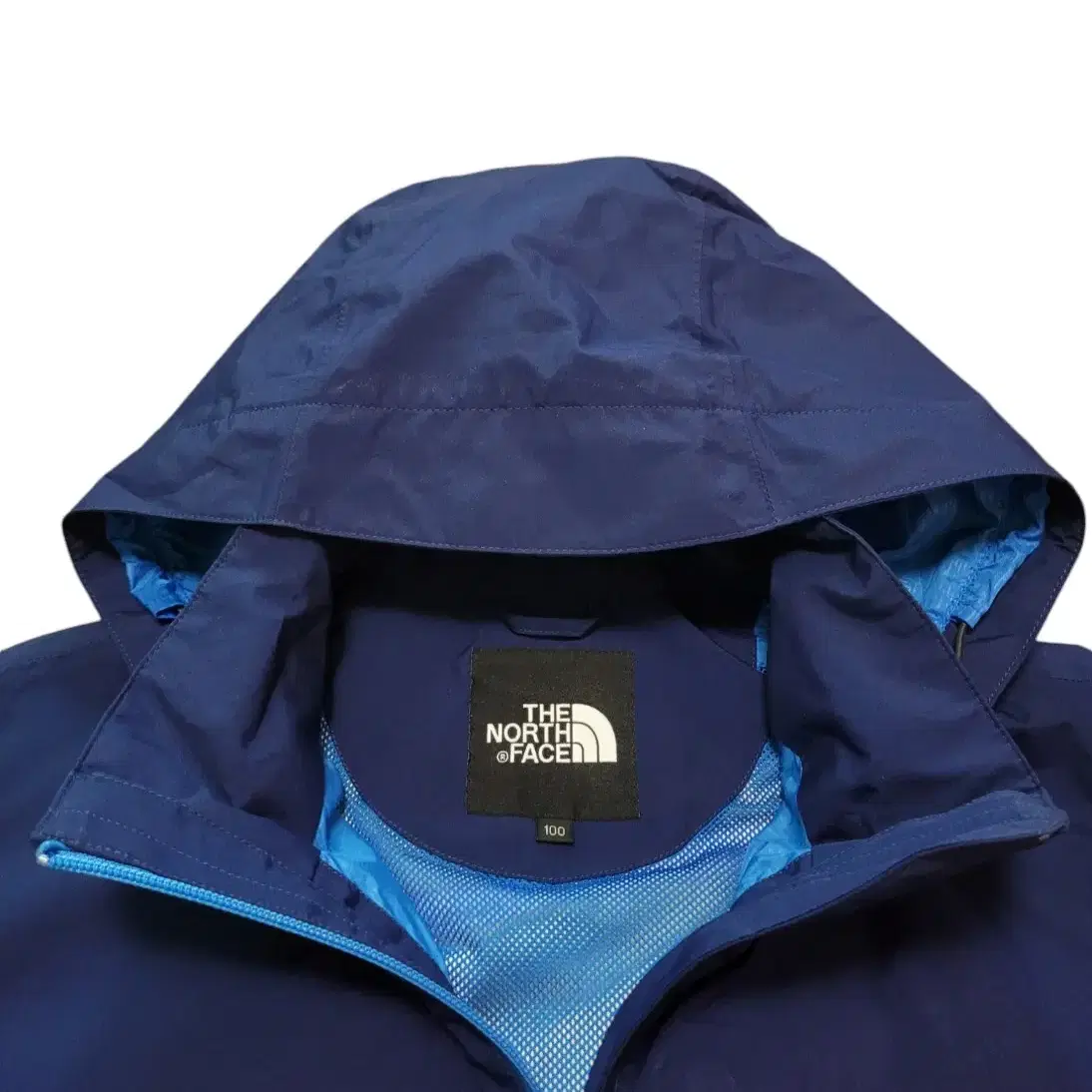 노스페이스 GORE-TEX 바람막이 점퍼 - 밝은 형광파랑 포인트!