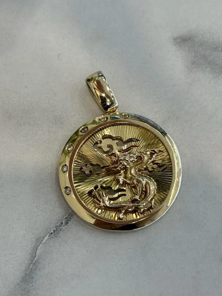 18K Dragon Pendant 3.13 Don Men's Medal