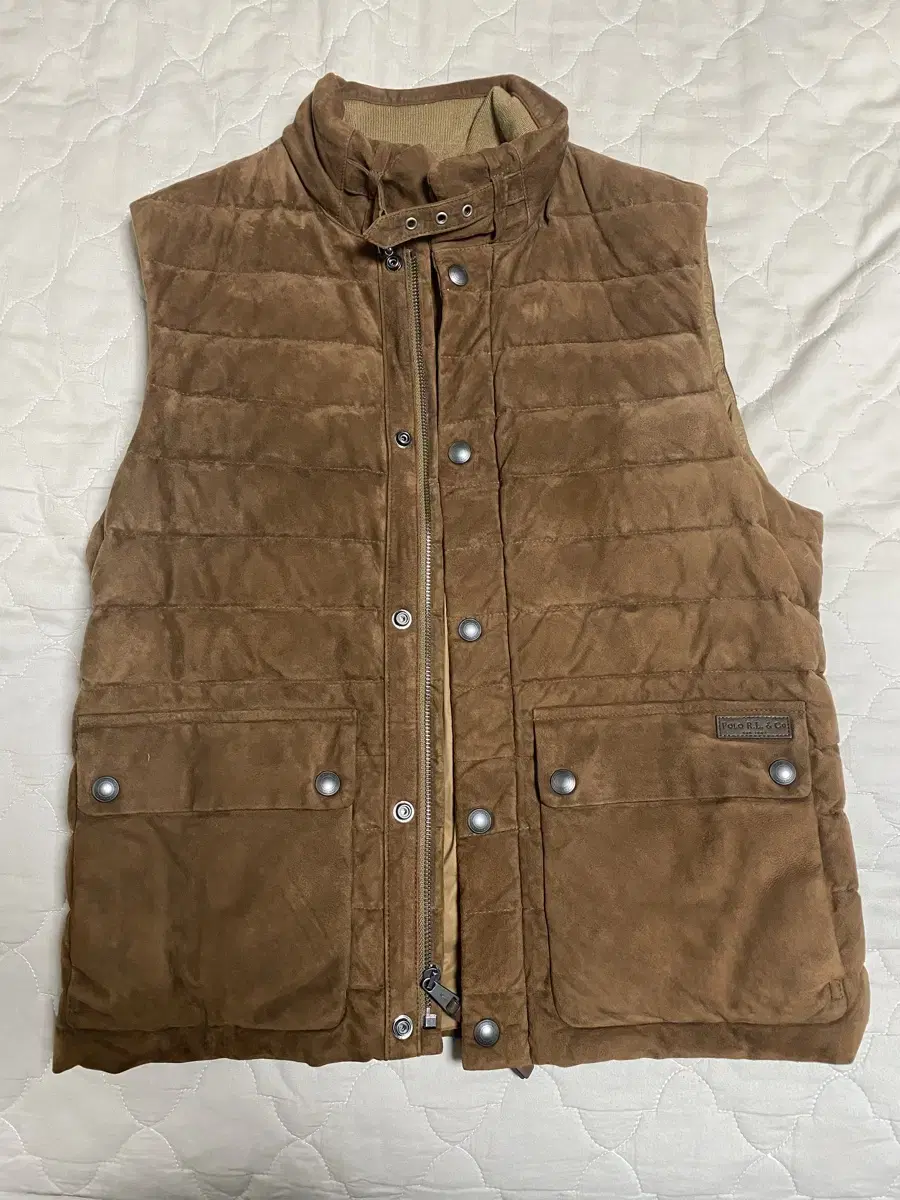 ralph lauren suede padded vest s사이즈 s 새상품급 팝니다 더블l l