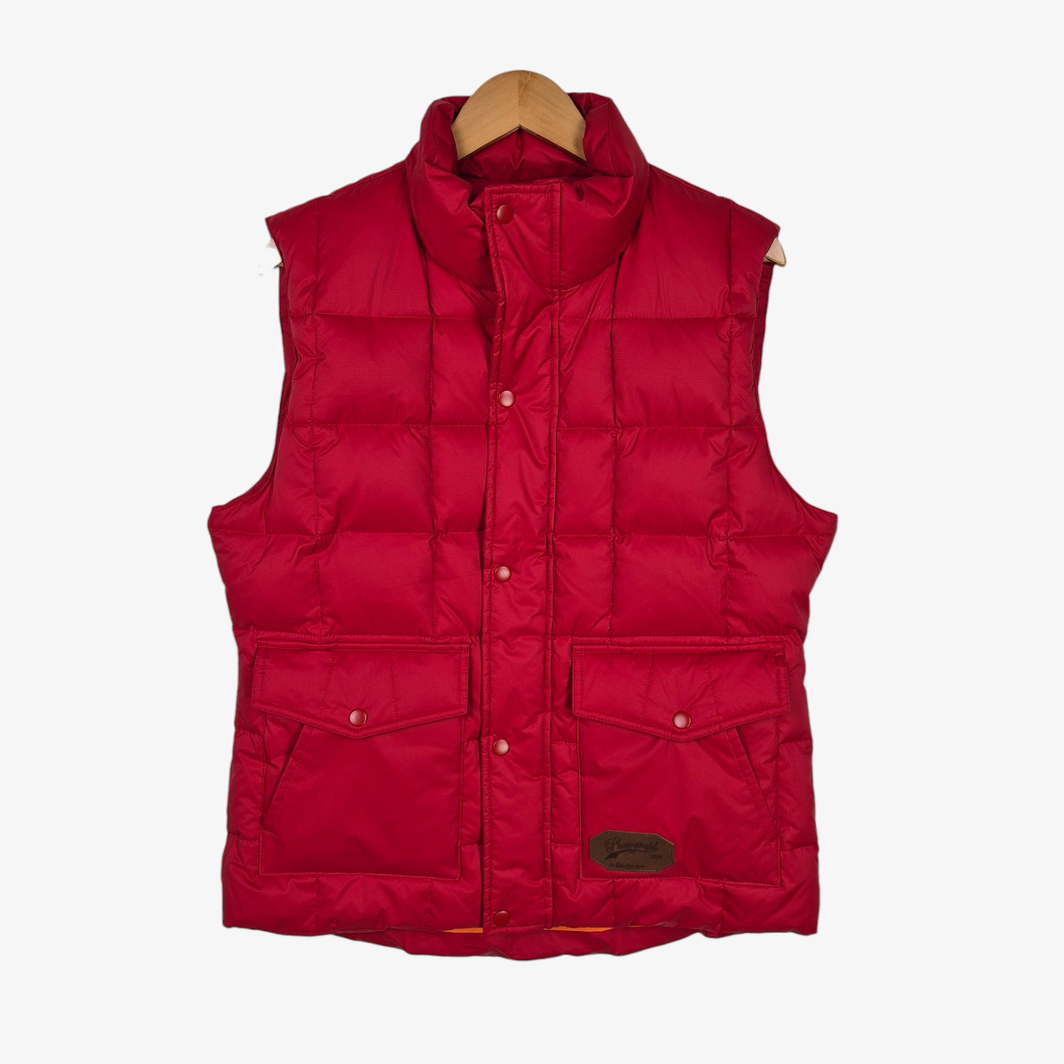 [100] Lyle & Scott Red Duck Down Puffer Vest