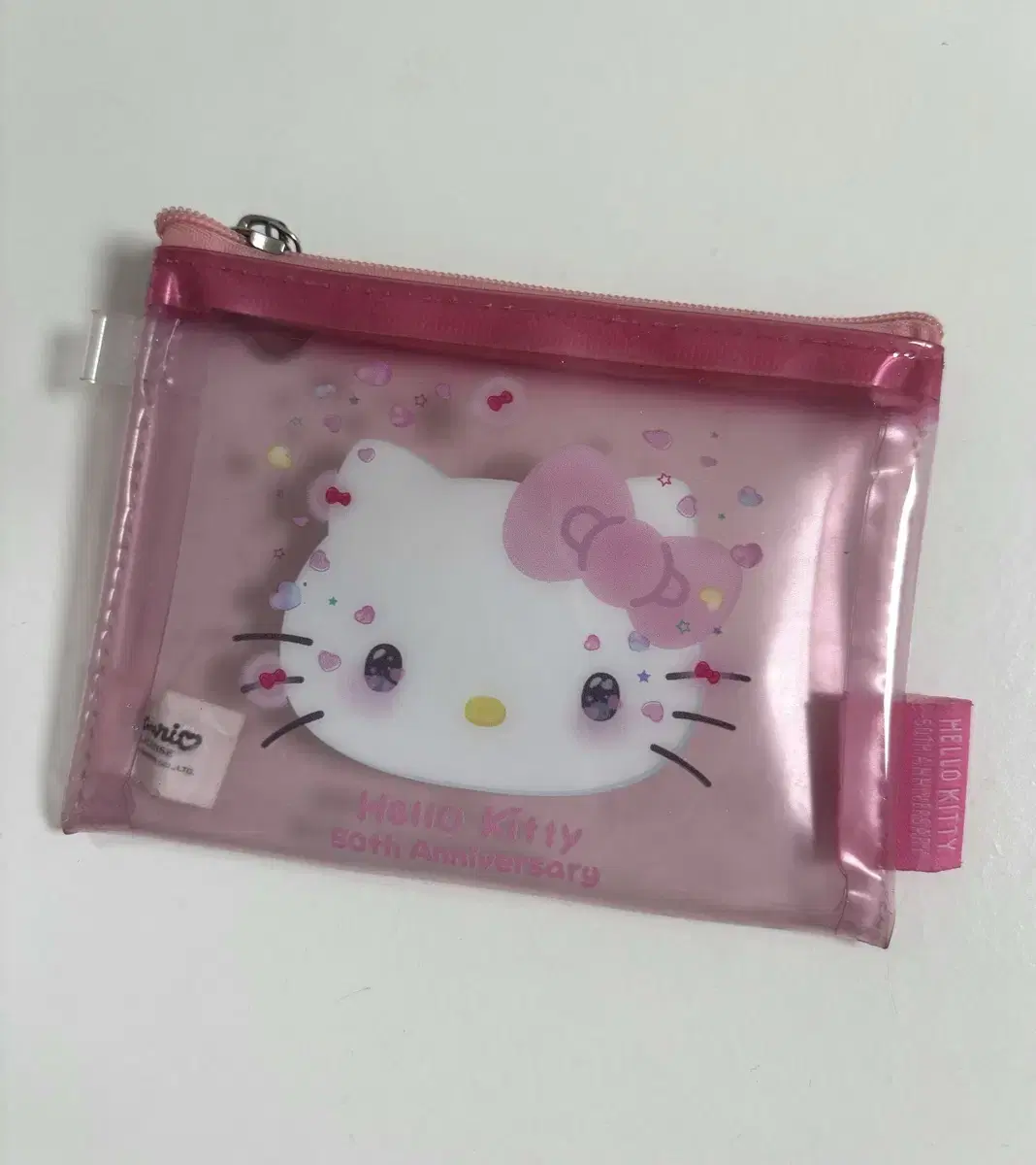 Hello Kitty 50th Anniversary Card Wallet PVC Pouch Square Mini Pouch