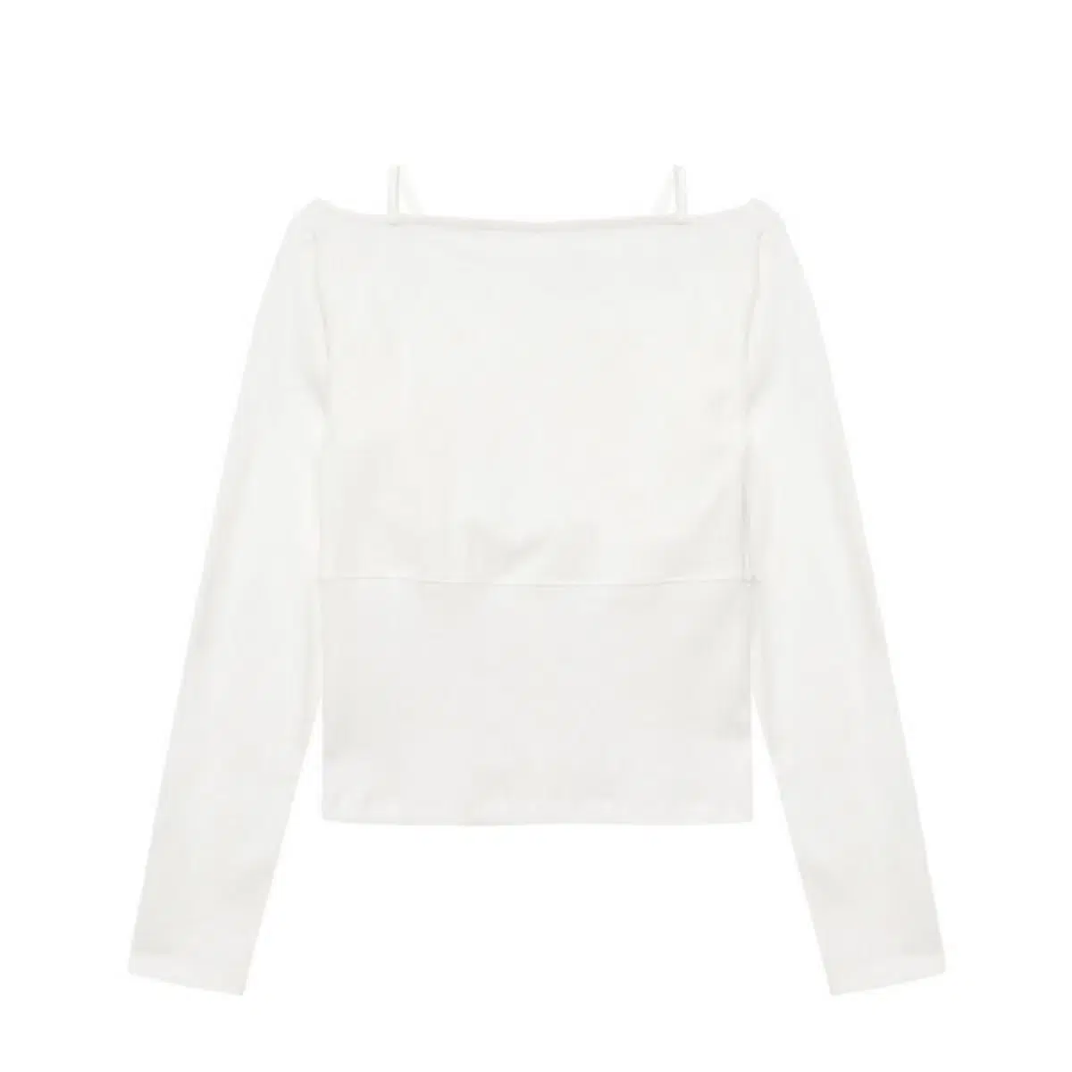 에트몽 layered button t-shirt white