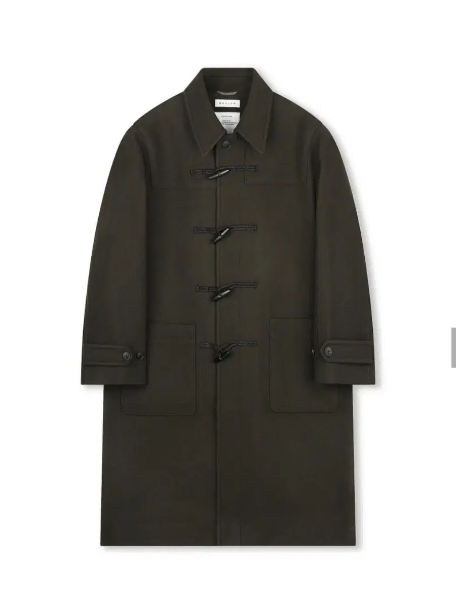 non-slouch oversized duffle coat dark olive