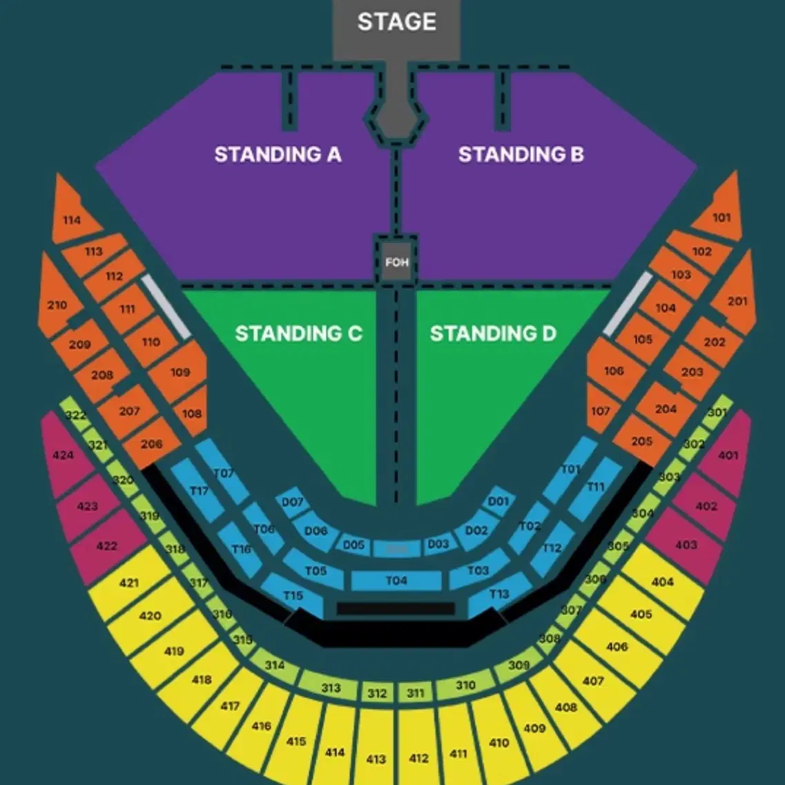 두아리파 콘서트 스탠딩 2nn번 원가양도