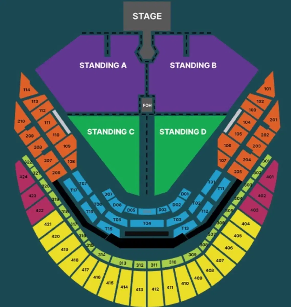 두아리파 콘서트 스탠딩 2nn번 원가양도