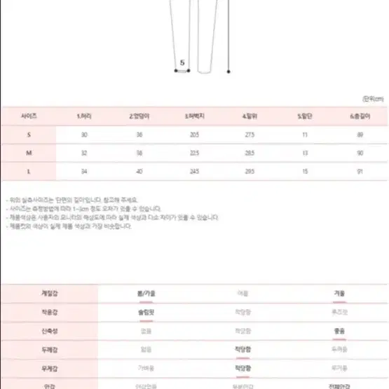 피치기모 화이트 스키니바지 S (새상품)