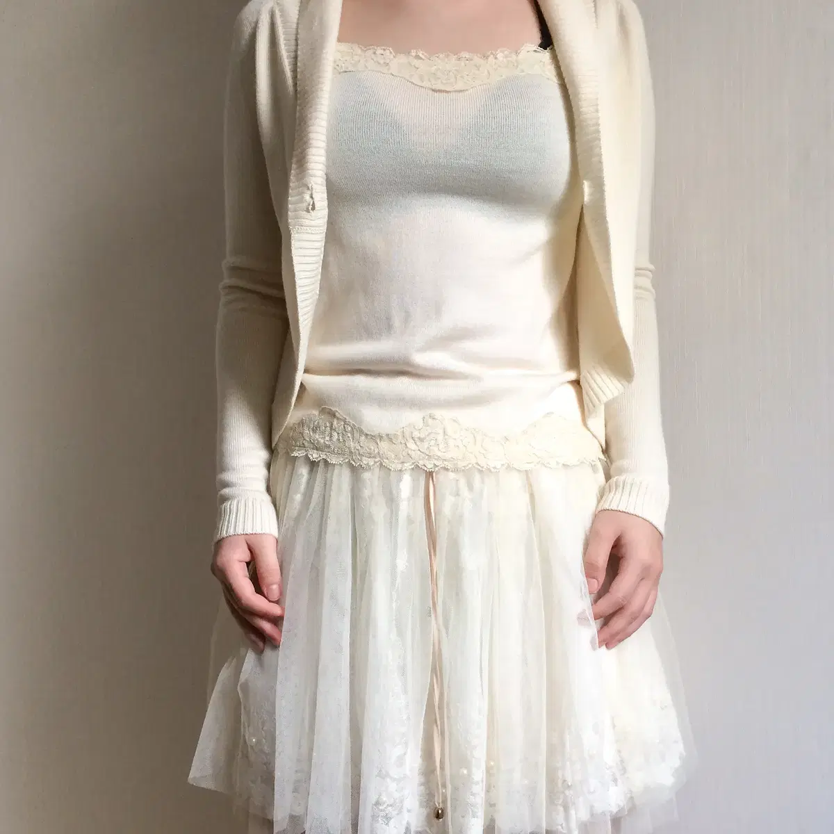 Kumikyoku sleeveless cardigan set up