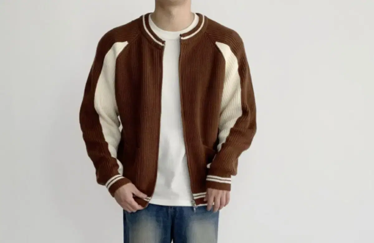 (NEW) Men's Knit Zip Cardigan