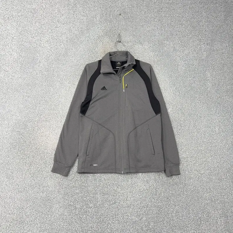 adidas Logo Grey Technical Zip Up Jersey 100% Cotton