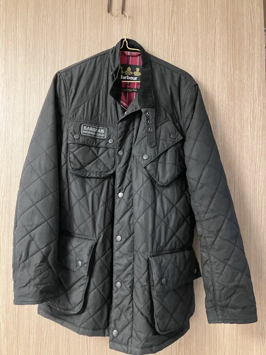 Barbour International Bike Quilted Wax Jacket Size S