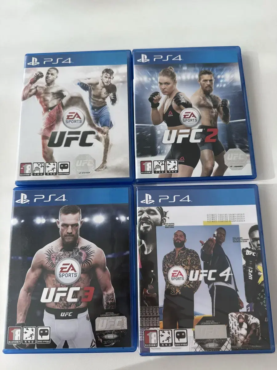 [개봉] PS4 UFC 1,2,3(개봉),4(미개봉)