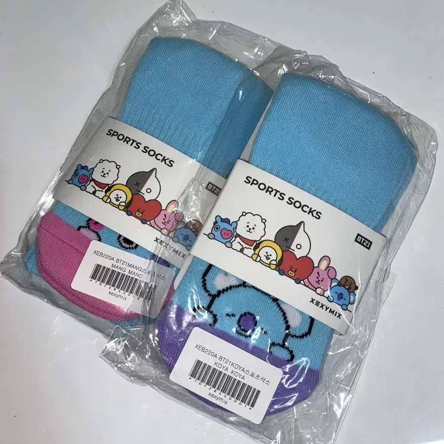 Bt21 mang/ koya sports socks (bts) 제이홉/진