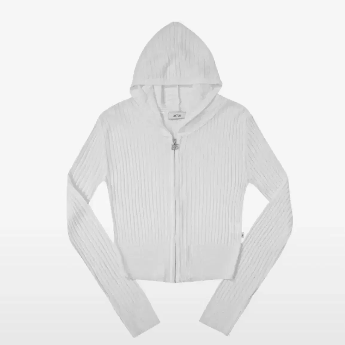 애즈온 NADIA SUMMER KNIT ZIP-UP / WHITE