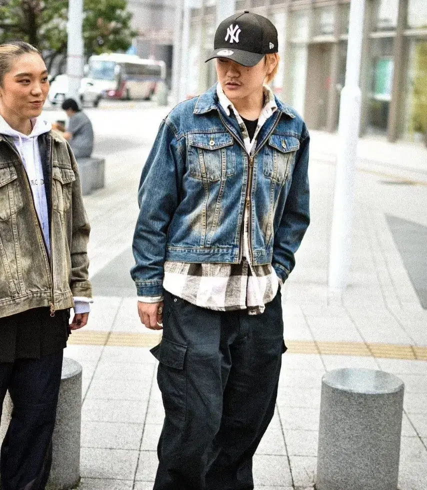 Freakstore x McLegger 24FW Vintage Tracker Denim Zip-up Jacket bloo L