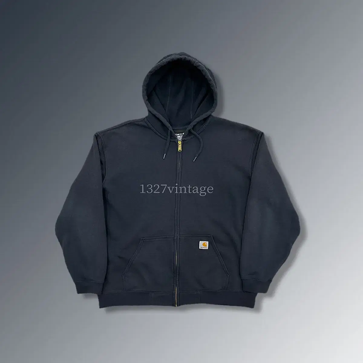 Calhart Hooded Zip-Up Navy