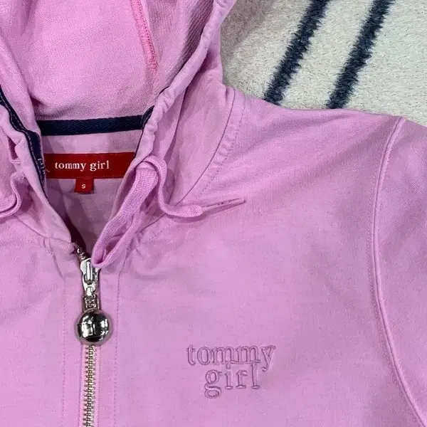 TOMMY GIRL 핑크 후드 집업 S