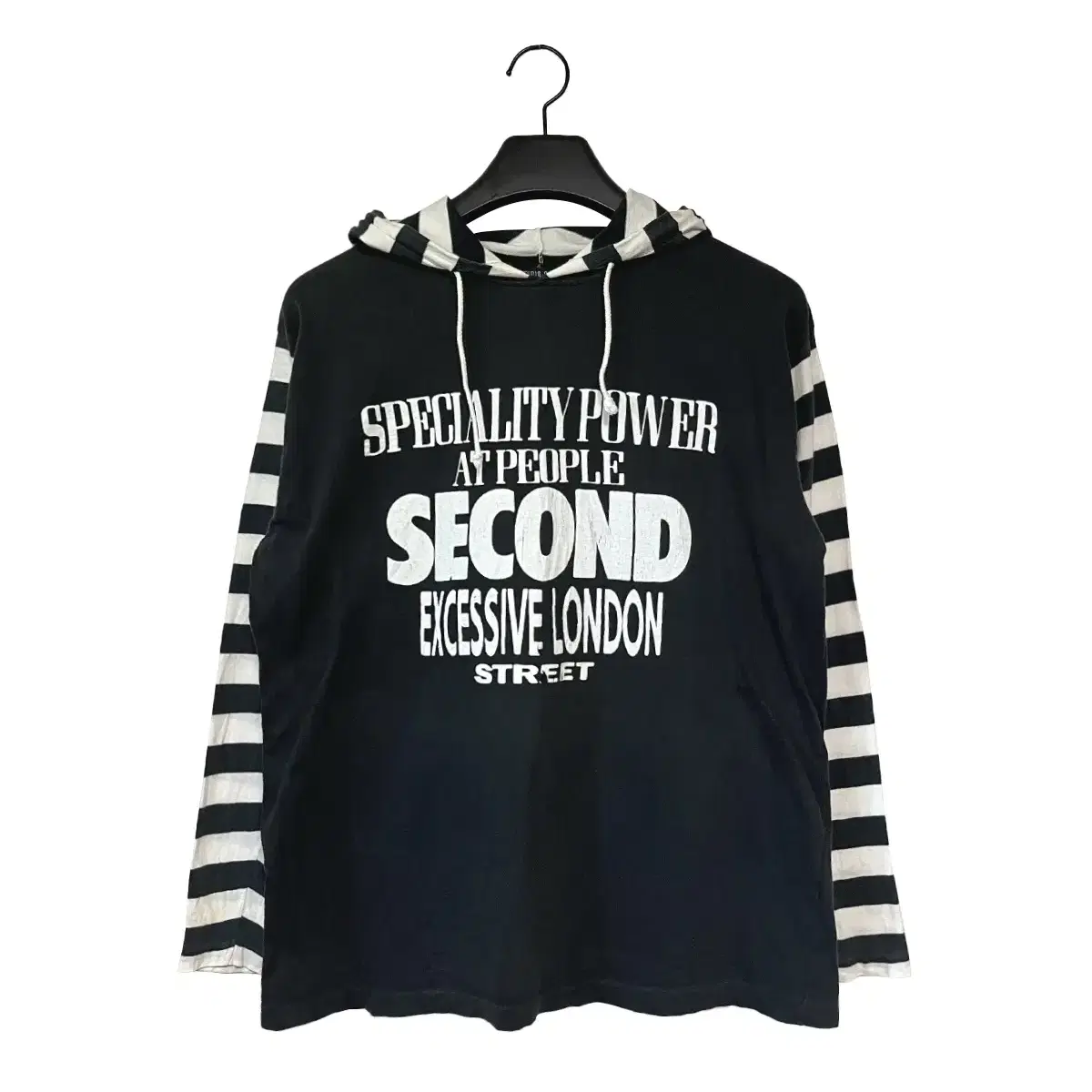 STRIPE LETTERING HOODY