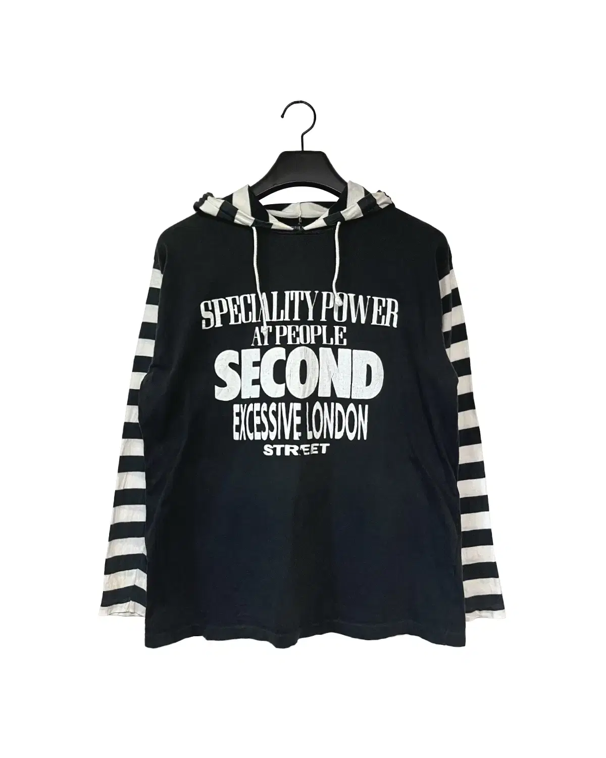 stripe lettering hoody