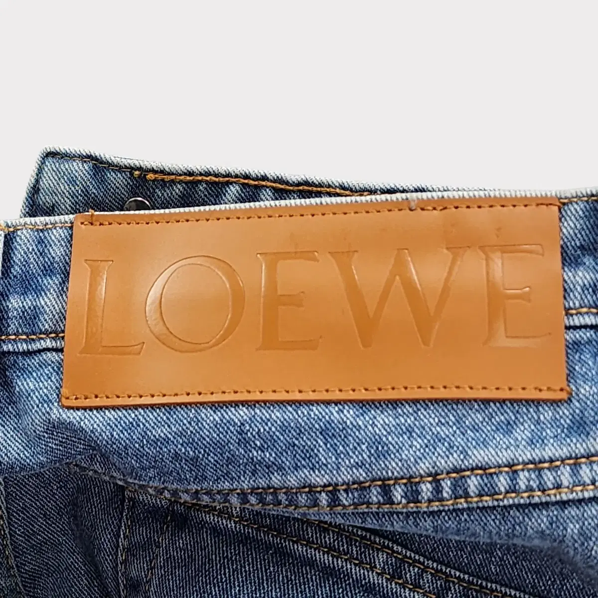 [46] LOEWE 로에베 피셔맨 데님 팬츠 연청