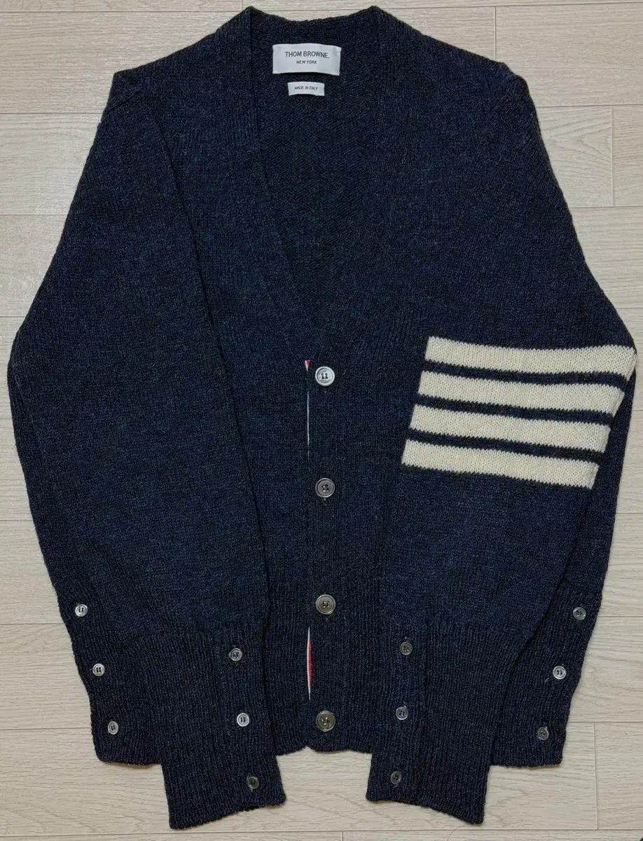 [4] (as new) Thom Browne Shetland Cardigan Navy