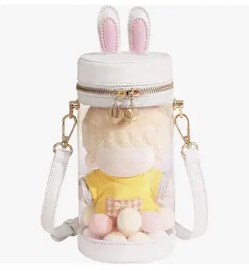 이타백 숄더백 봉제 인형 투명 가방 파우치 원통형 백