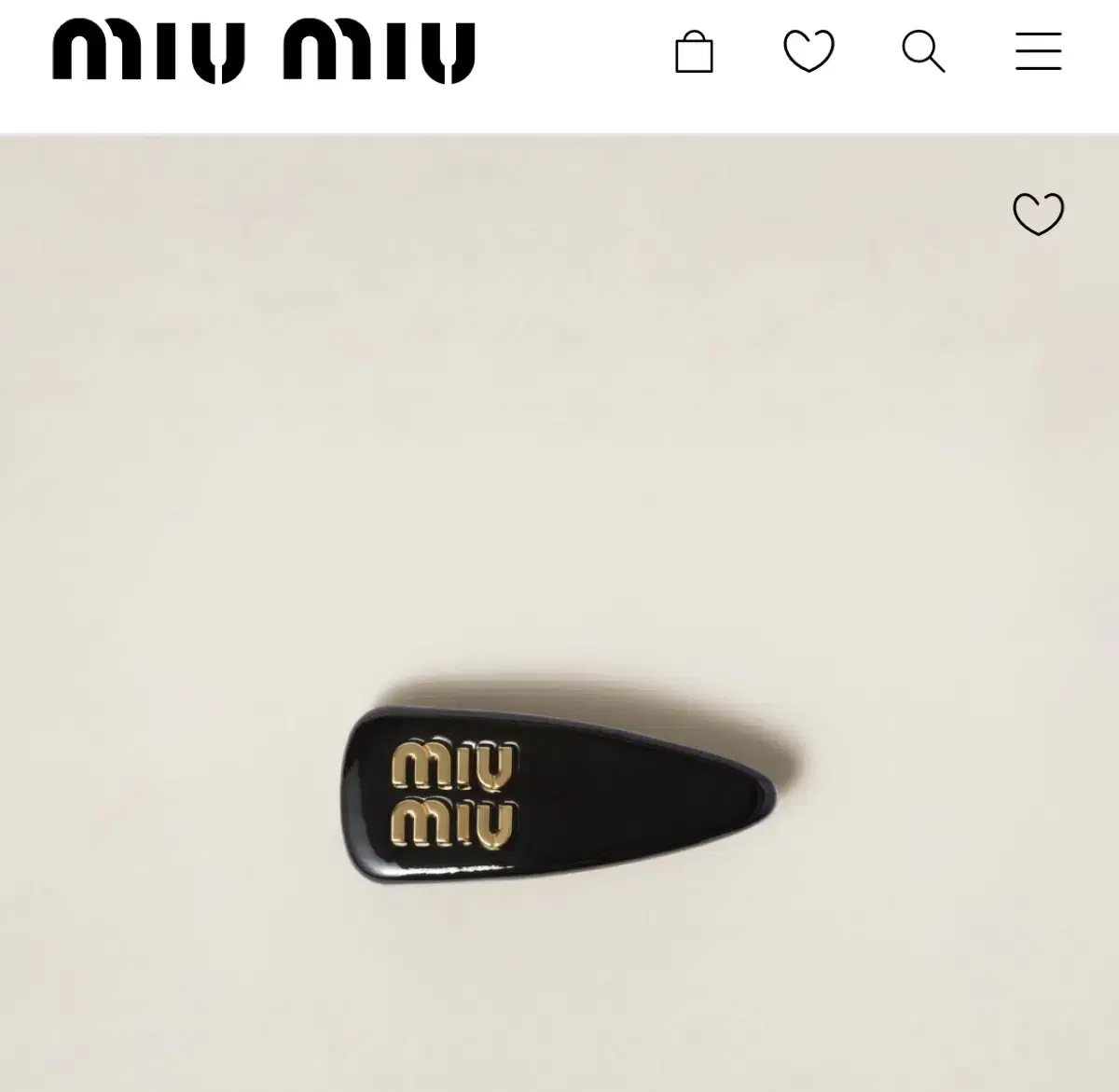 miu miu 미우미우 헤어핀