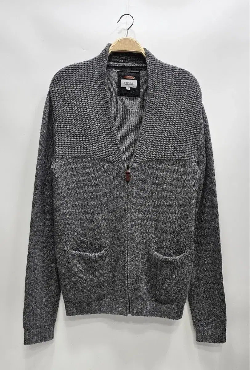 SERIES Wool Knit Zip-Up Cardigan / Men 100% Wool